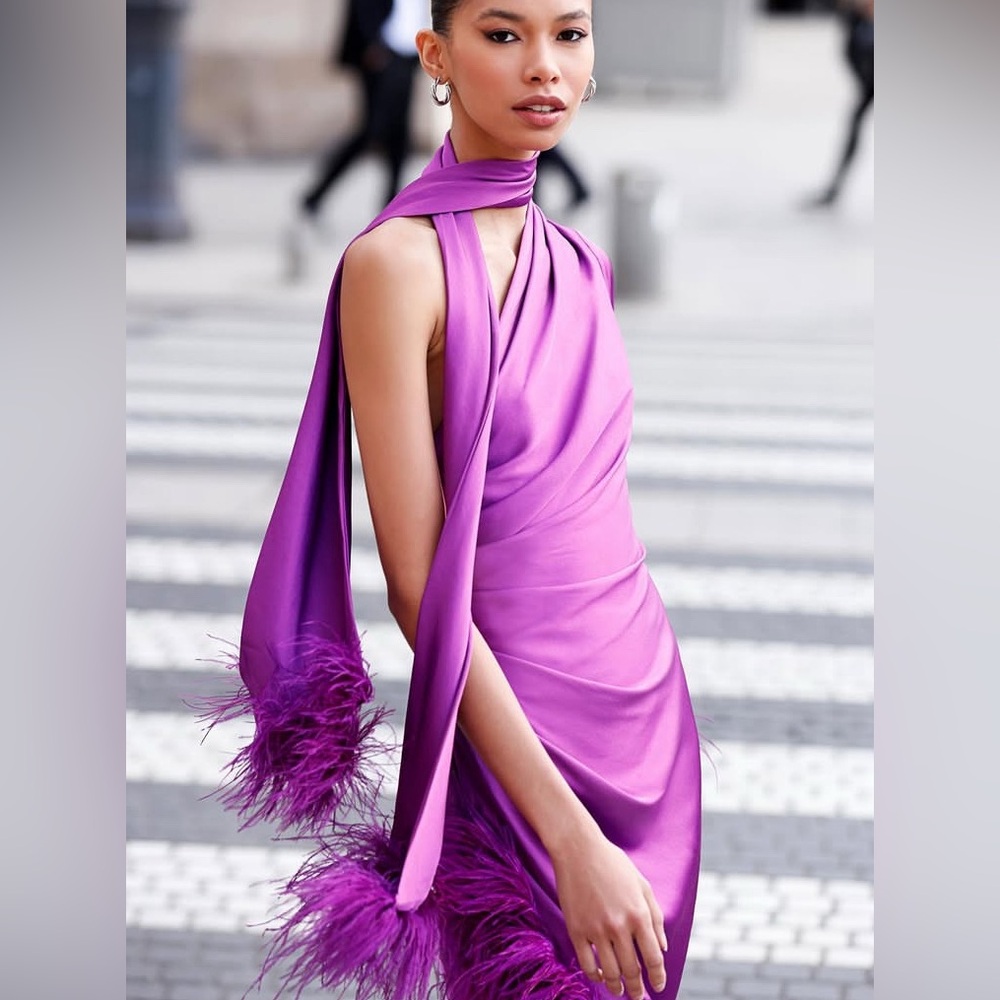 Patbo fringe trim Oscar dress ***stunning*** - Picture 5 of 8